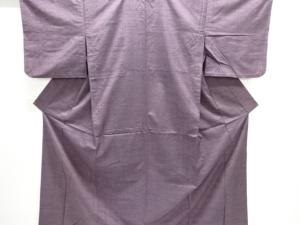 アンティーク　縞織り出し手織り紬単衣着物